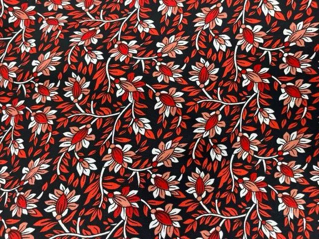 Vibrant Petals - Clearance Printed Crepe