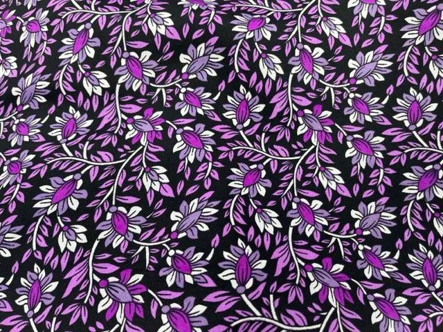 Vibrant Petals - Clearance Printed Crepe