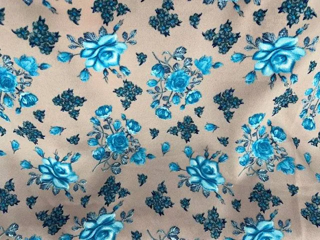 Vintage Floral - Clearance Printed Crepe