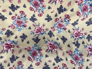 Vintage Floral - Clearance Printed Crepe