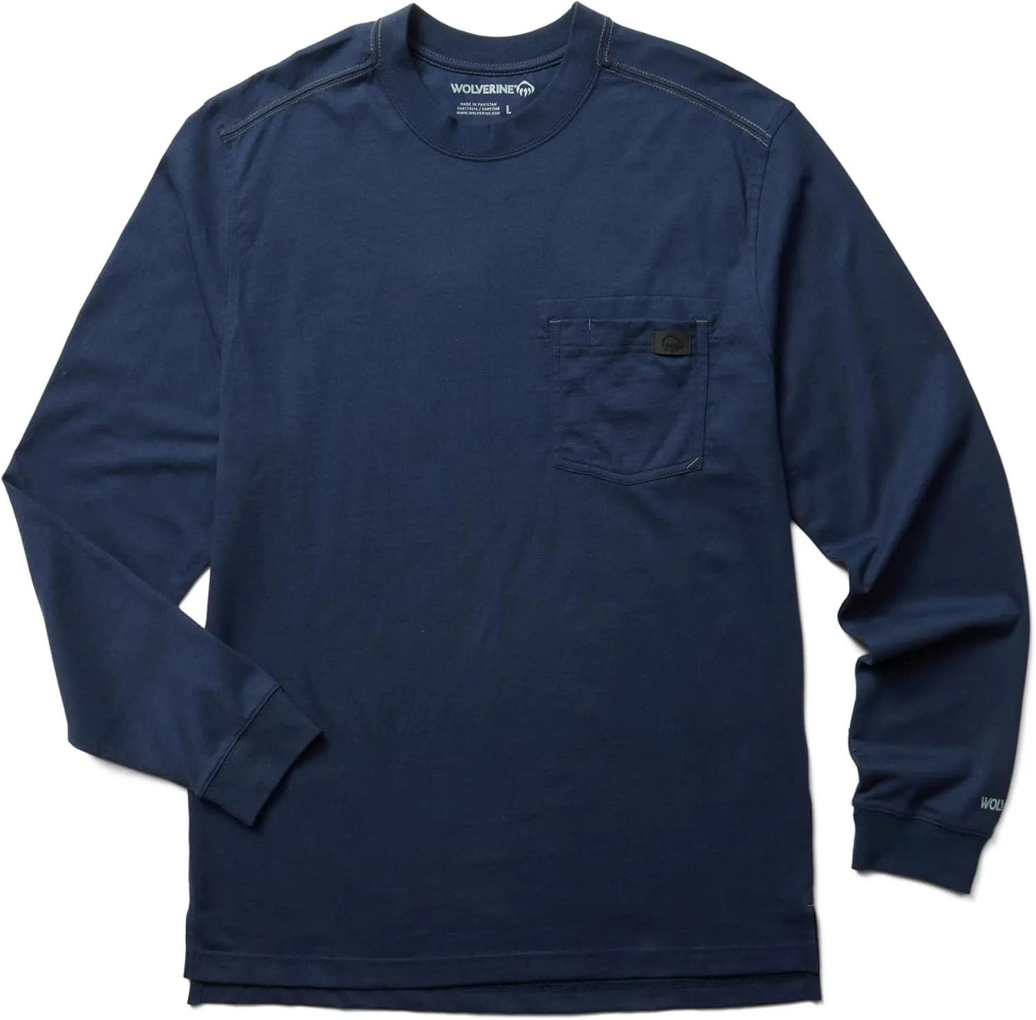 WOLVERINE Men's Guardian Cotton Long Sleeve Pocket Tee